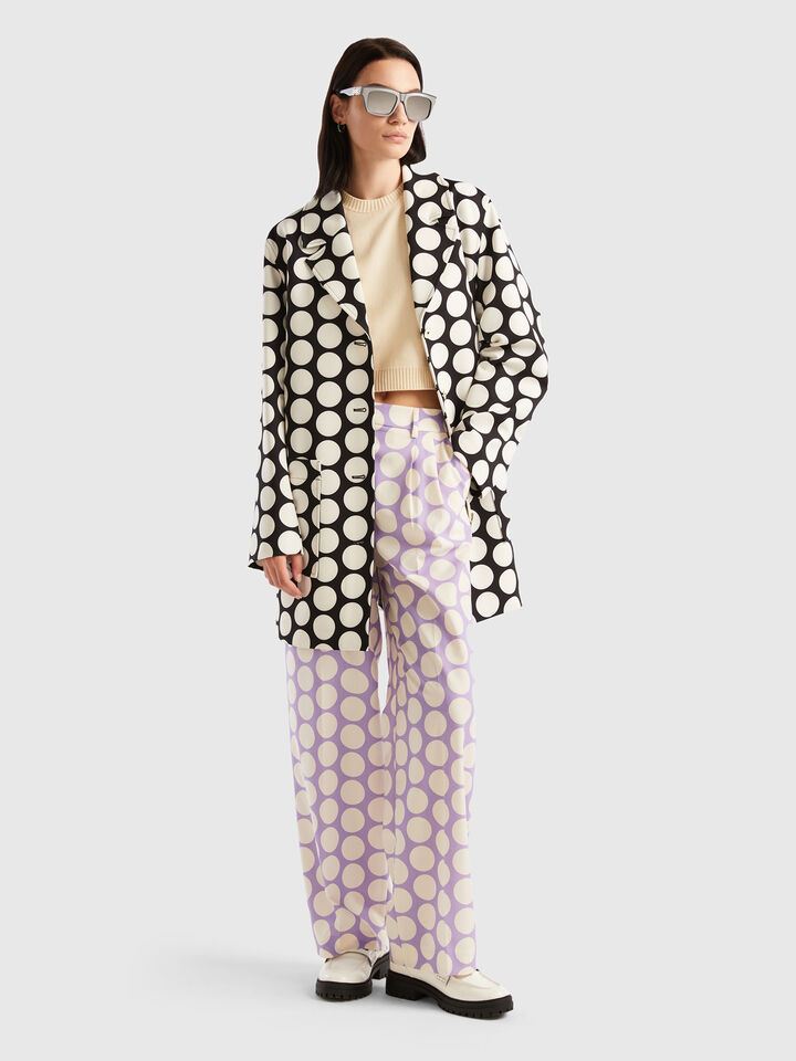 Abrigo con estampado de lunares Mujer image number 3